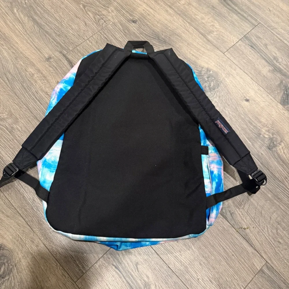 JanSport SuperBreak Backpack Unisex OS Blue Pink Tie‎ Dye Excellent JS0A4QUT